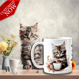 Kaffee mit meiner Katze Kaffeetasse