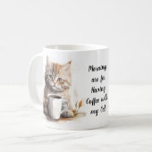 Kaffee mit meiner Katze Kaffeetasse (Vorderseite Links)