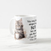 Kaffee mit meiner Katze Kaffeetasse (Vorderseite Links)