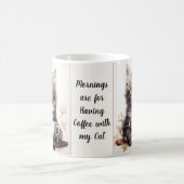 Kaffee mit meiner Katze Kaffeetasse (Mittel)