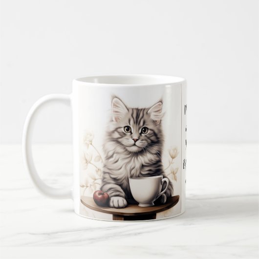 Kaffee mit meiner Katze Kaffeetasse (Links)