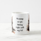 Kaffee mit meiner Katze Kaffeetasse (Mittel)