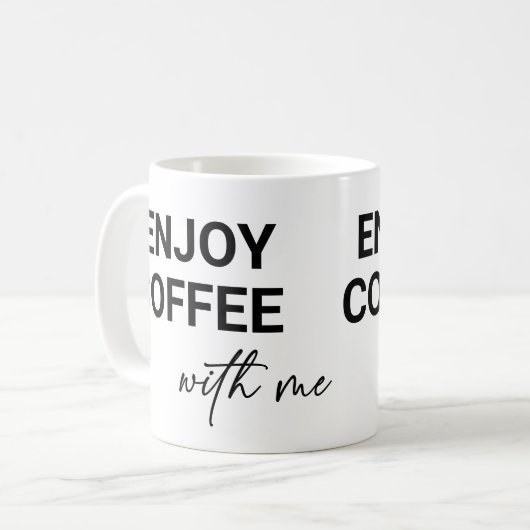 Kaffee mit mir genießen kaffeetasse (Vorderseite Links)
