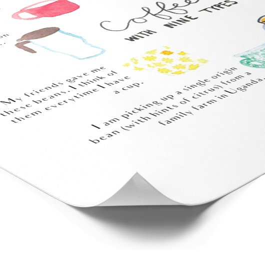 Kaffee mit neun Enneagrammtypen Poster (Ecke)