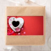 Kaffee mit roter Geschenkboxen und Keks (Insitu)