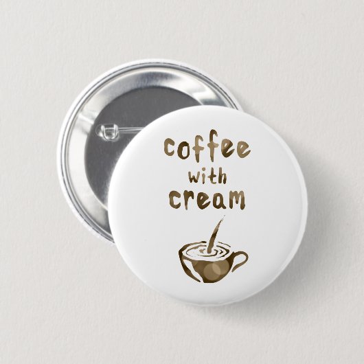Kaffee mit Sahne Button (Vorne & Hinten)