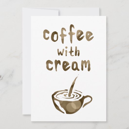Kaffee mit Sahne Einladung (Vorderseite)