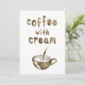Kaffee mit Sahne Einladung (Stehend Vorderseite)