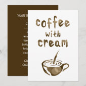 Kaffee mit Sahne Einladung (Vorne/Hinten)