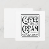 Kaffee mit Sahne Einladung (Vorne/Hinten)