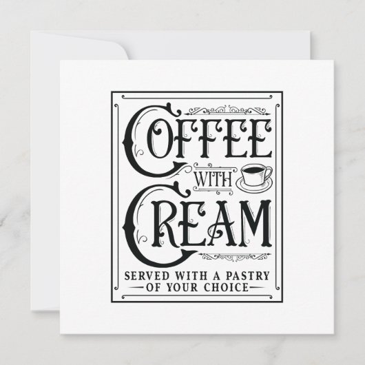 Kaffee mit Sahne Einladung (Vorderseite)