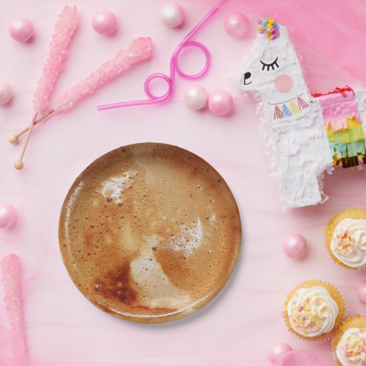 Kaffee mit Sahne für Kaffeeliebhaber Pappteller (Party)