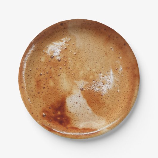 Kaffee mit Sahne für Kaffeeliebhaber Pappteller (Vorderseite)