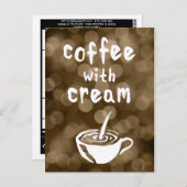 Kaffee mit Sahne-Kommentarkarte Postkarte (Vorne/Hinten)