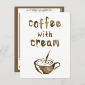 Kaffee mit Sahne-Kommentarkarte Postkarte (Vorne/Hinten)