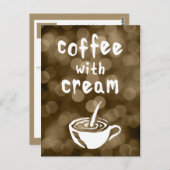 Kaffee mit Sahne Postkarte (Vorne/Hinten)