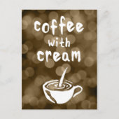 Kaffee mit Sahne Postkarte (Vorderseite)