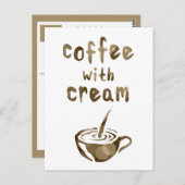 Kaffee mit Sahne Postkarte (Vorne/Hinten)