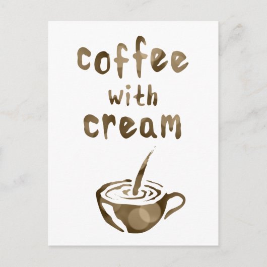 Kaffee mit Sahne Postkarte (Vorderseite)