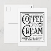 Kaffee mit Sahne Postkarte (Vorne/Hinten)