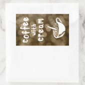 Kaffee mit Sahne Rechteckiger Aufkleber (Tasche)