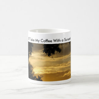 Kaffee mit Sonnenuntergang Kaffeetasse