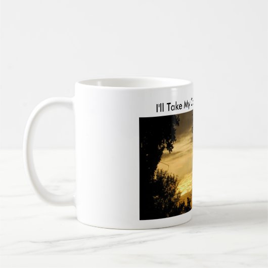 Kaffee mit Sonnenuntergang Kaffeetasse (Links)