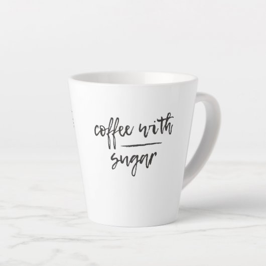 Kaffee mit Zucker Milchtasse (Rechte Ecke)