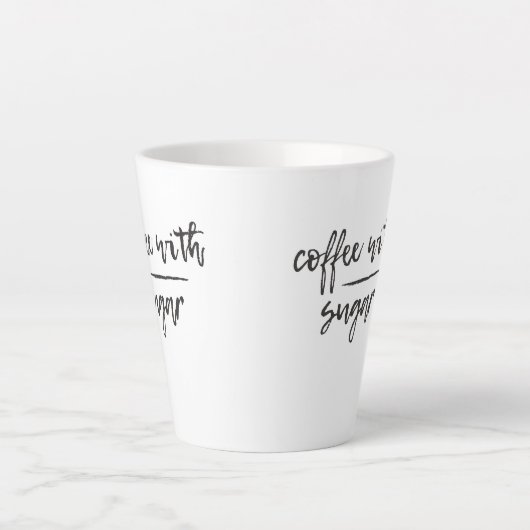 Kaffee mit Zucker Milchtasse (Vorderseite)