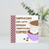 Kaffee-Mittagessen-Brautparty-Einladung Einladung (Stehend Vorderseite)