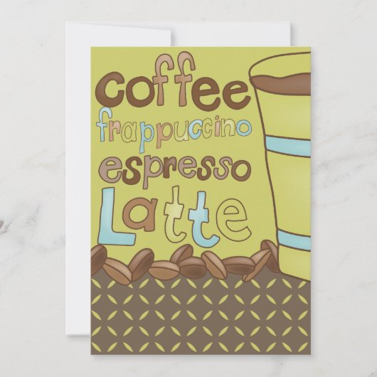 Kaffee Mittagessen Bridal Dusche Einladungen (Vorderseite)