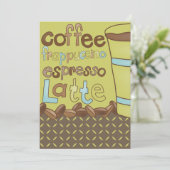 Kaffee Mittagessen Bridal Dusche Einladungen (Stehend Vorderseite)