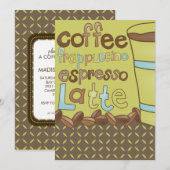 Kaffee Mittagessen Bridal Dusche Einladungen (Vorne/Hinten)