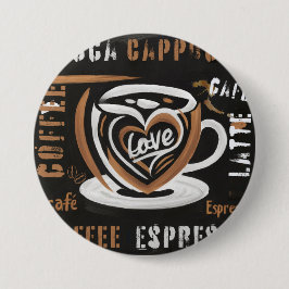 Kaffee Mocca Cappucino Esspreso Cafe'Latte Button