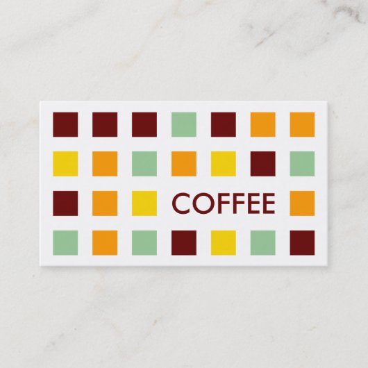 KAFFEE (Mod-Quadrate) Visitenkarte (Vorderseite)