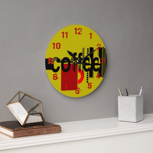 Kaffee Moderne Minimalistische Uhr (Büro)