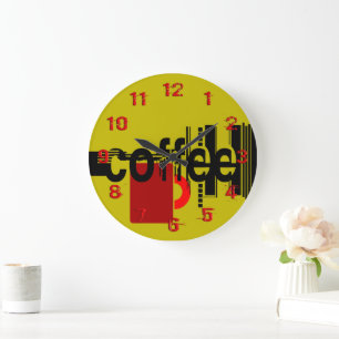 Kaffee Moderne Minimalistische Uhr