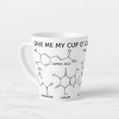 Kaffee Molecules Cup O' Chemicals Custom Latte Milchtasse (Linke Ecke)