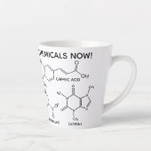 Kaffee Molecules Cup O' Chemicals Custom Latte Milchtasse (Rechts)