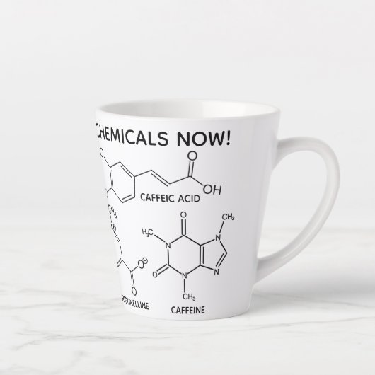 Kaffee Molecules Cup O' Chemicals Custom Latte Milchtasse (Rechts)