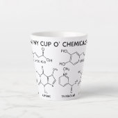 Kaffee Molecules Cup O' Chemicals Custom Latte Milchtasse (Vorderseite)