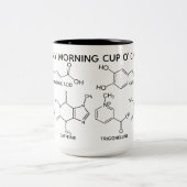 Kaffee Molecules Morning Cup O' Chemicals Custom Zweifarbige Tasse (Mittel)