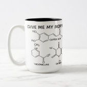 Kaffee Molecules Morning Cup O' Chemicals Custom Zweifarbige Tasse (Links)