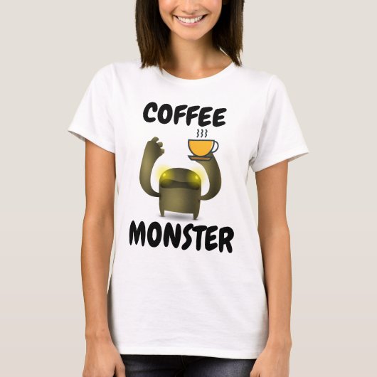 KAFFEE MONSTER Funny T - Shirt (Vorderseite)