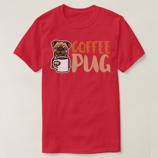Kaffee Mops Hund ist Liebe, ich Liebe mein Mops Ba T-Shirt (Design vorne)