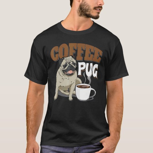 Kaffee-Mops T-Shirt (Vorderseite)