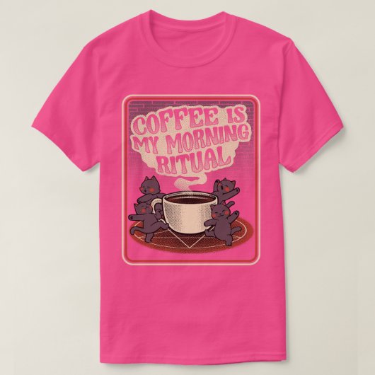 Kaffee Morgens Ritual Cats von Tobe Fonseca T-Shirt (Design vorne)
