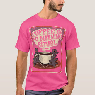 Kaffee Morgens Ritual Cats von Tobe Fonseca T-Shirt