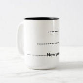 Kaffee Mug.Do nicht mit mir sprechen Zweifarbige Tasse (Vorderseite Links)
