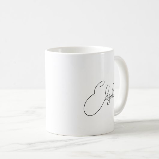 Kaffee muggt Ihren Skriptnamen Elegante Vorlage Kaffeetasse (VorderseiteRechts)